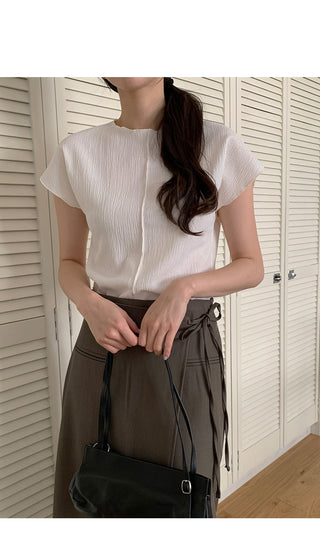 [3 colors] Soft blouse