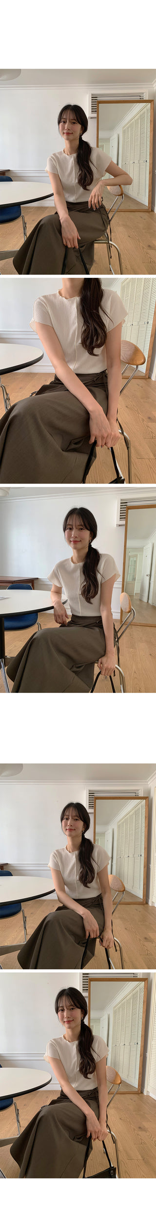 [3 colors] Soft blouse