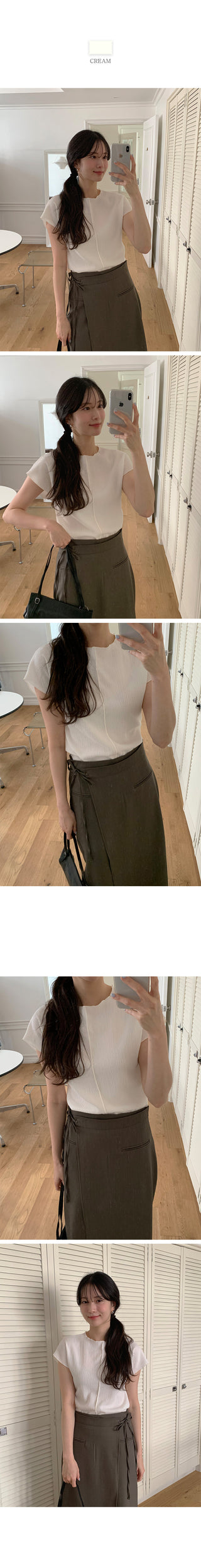 [3 colors] Soft blouse