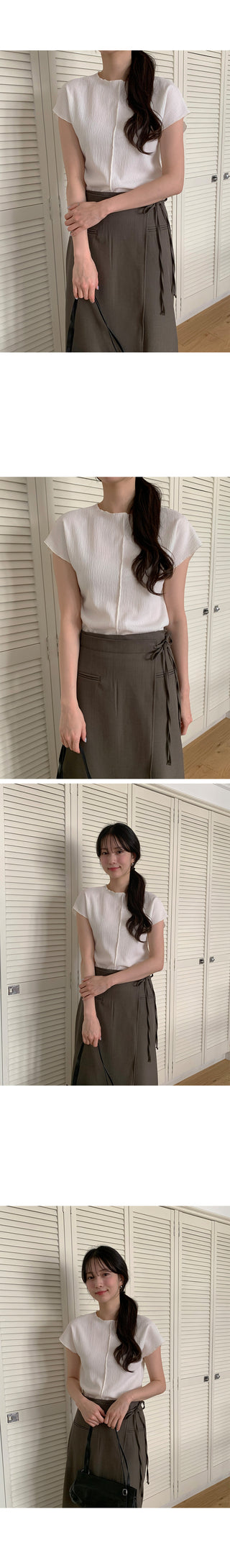 [3 colors] Soft blouse