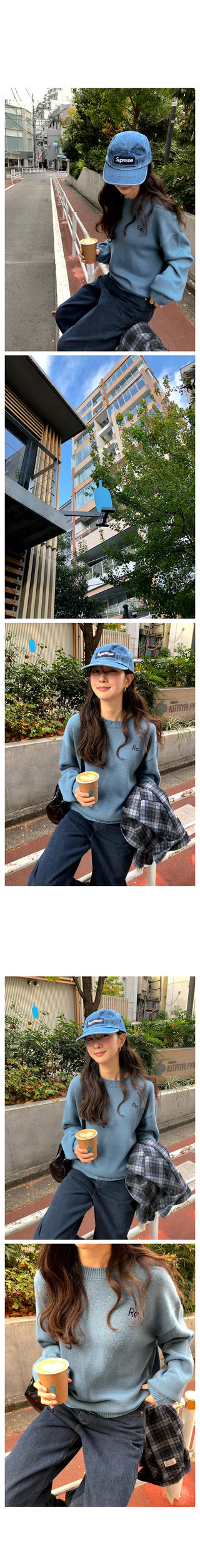 (2 colors) Loose-fit wool check shirt