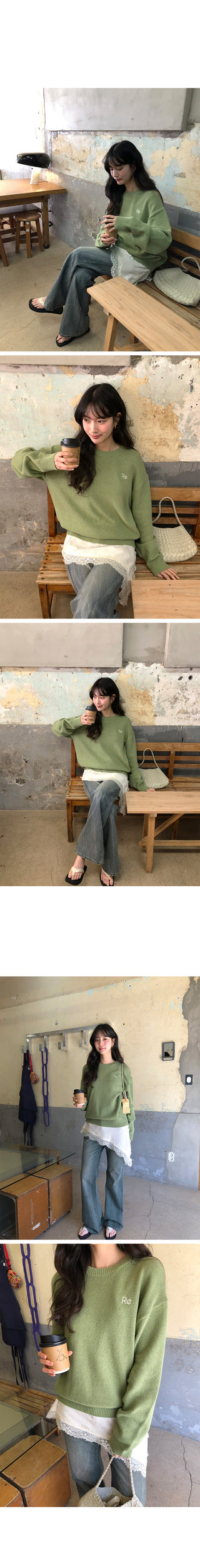 (2 colors) Loose-fit wool check shirt