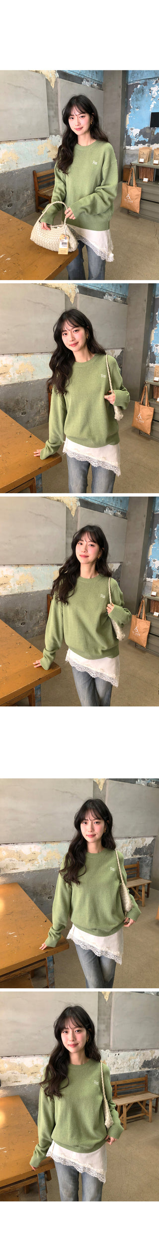 (2 colors) Loose-fit wool check shirt