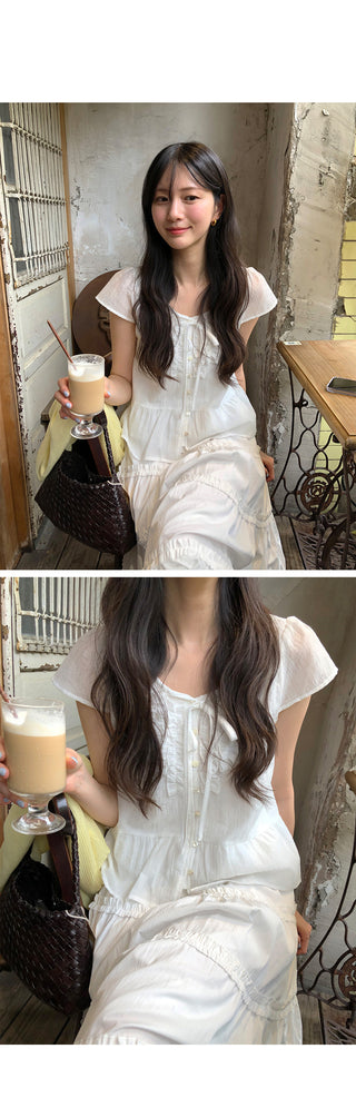 [3 colors] Frill Blouse