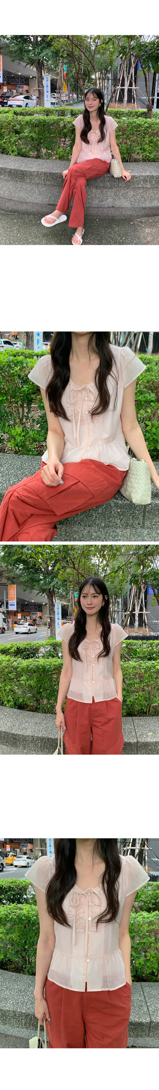 [3 colors] Frill Blouse