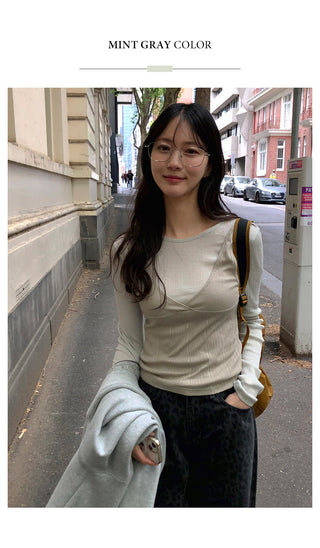 (3 colors) Layered T-shirt