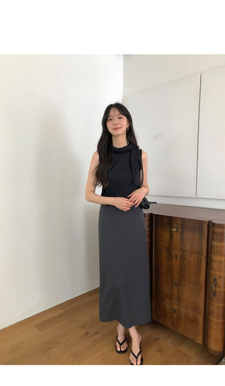 [3 colors] Satin Frill Blouse