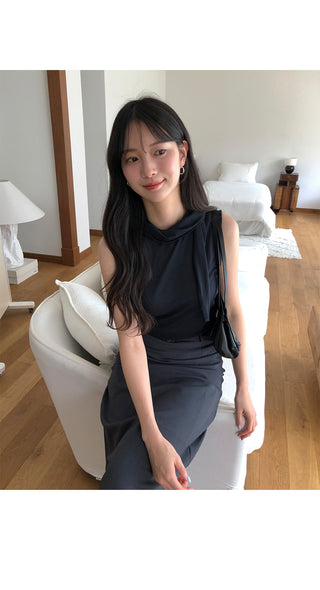 [3 colors] Satin Frill Blouse
