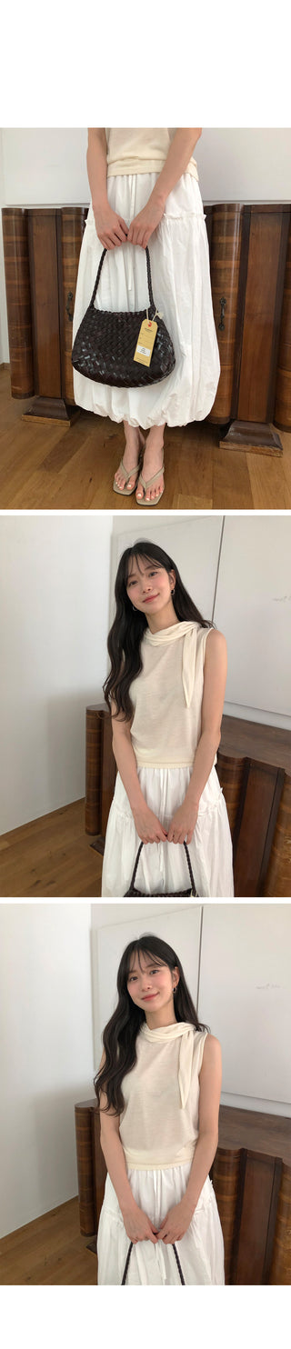 [3 colors] Satin Frill Blouse