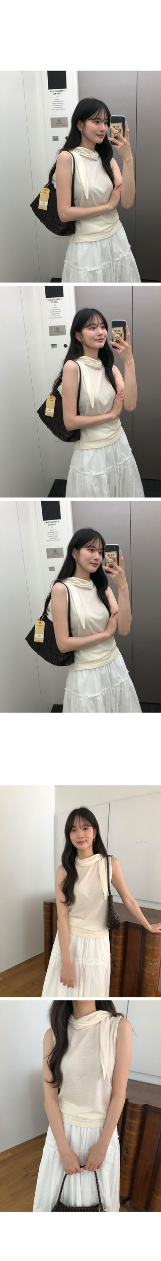 [3 colors] Satin Frill Blouse