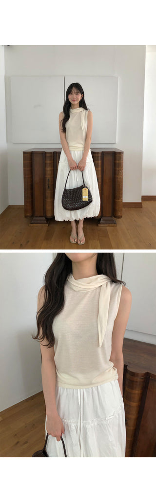 [3 colors] Satin Frill Blouse