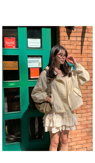 Frilled mini skirt