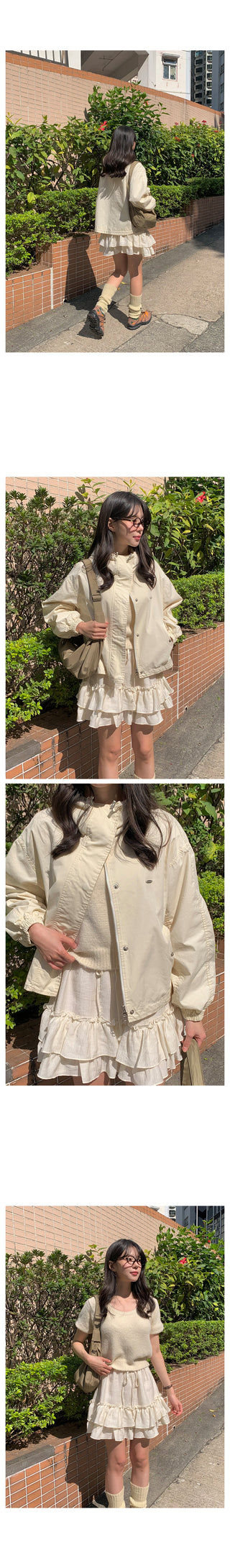Frilled mini skirt