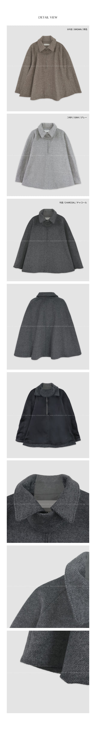 (3 colors) Cape Coat
