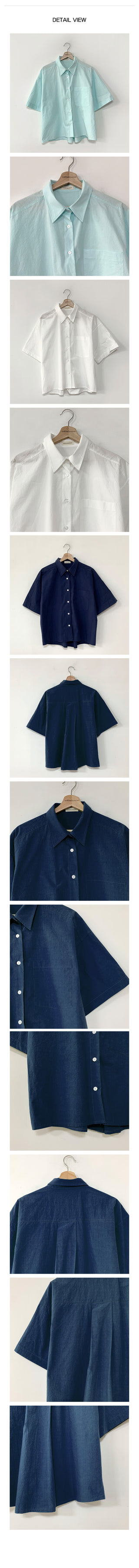 [MADE] semi crop boy fit short sleeved shirt 3color!