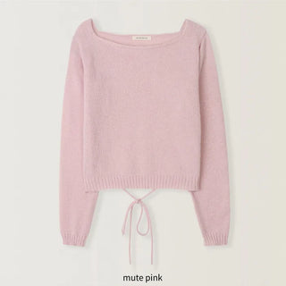Boat neck soft knit