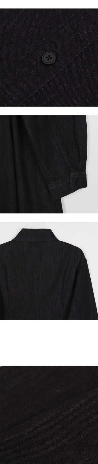 Low Denim Jacket Dress - One Color