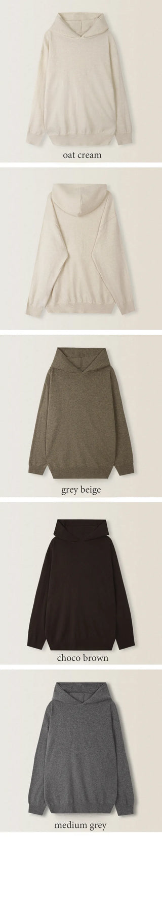 Loose-fit hooded knit