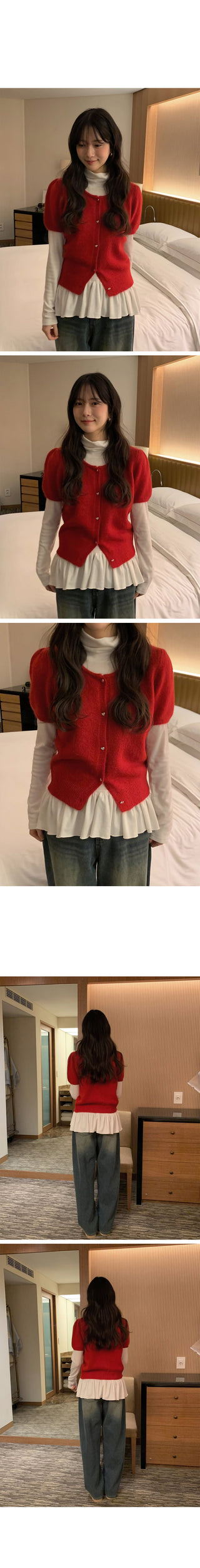 (5 colors) Angora Short-Sleeve Cardigan