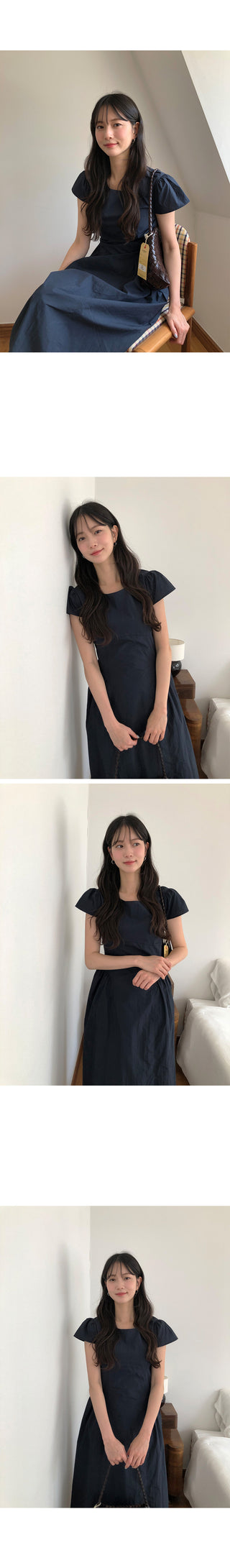[3 colors] Tweed check mini blouse