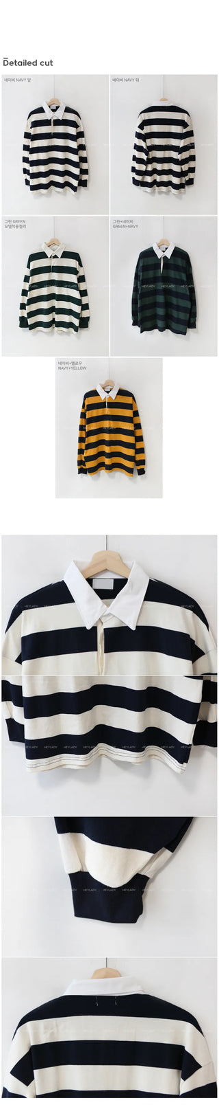 Cotton striped oversized T-shirt