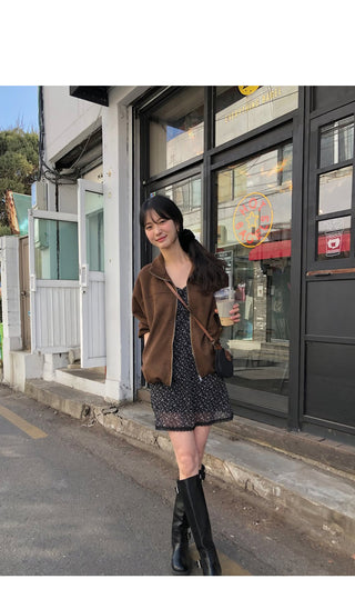 (3 colors) Suede Blouson