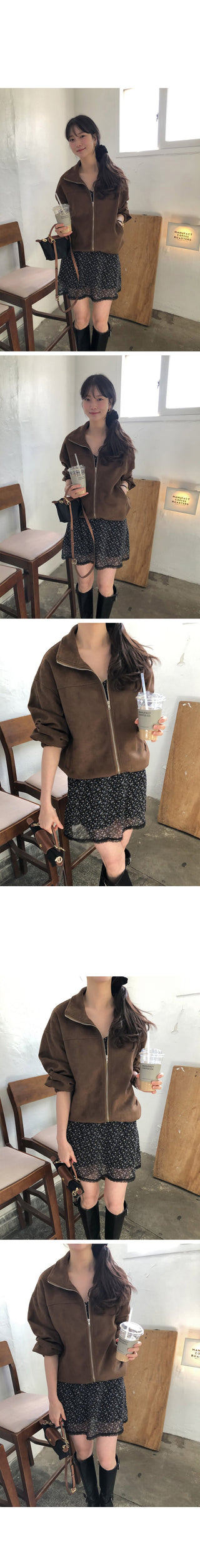 (3 colors) Suede Blouson