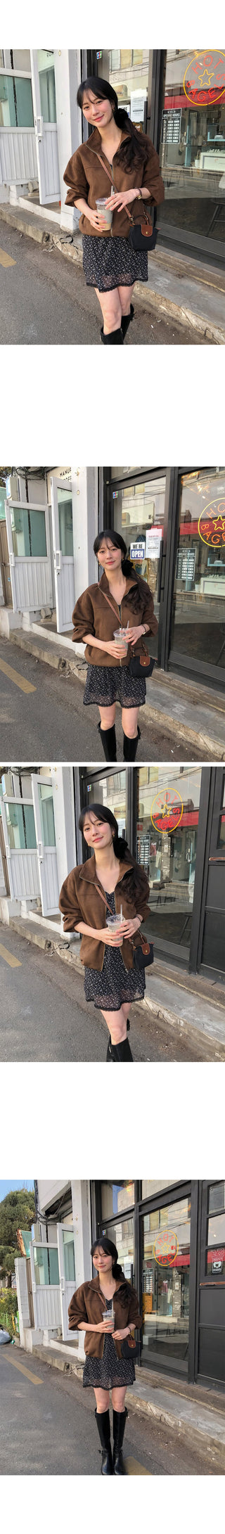 (3 colors) Suede Blouson