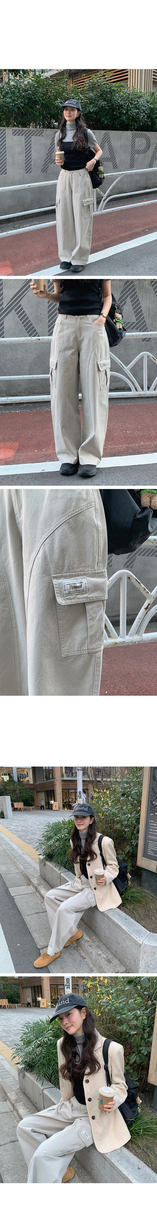Multi-panel cargo pants