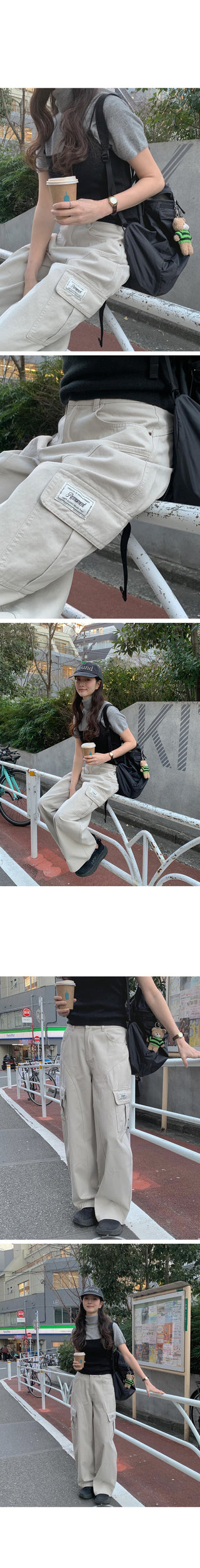 Multi-panel cargo pants
