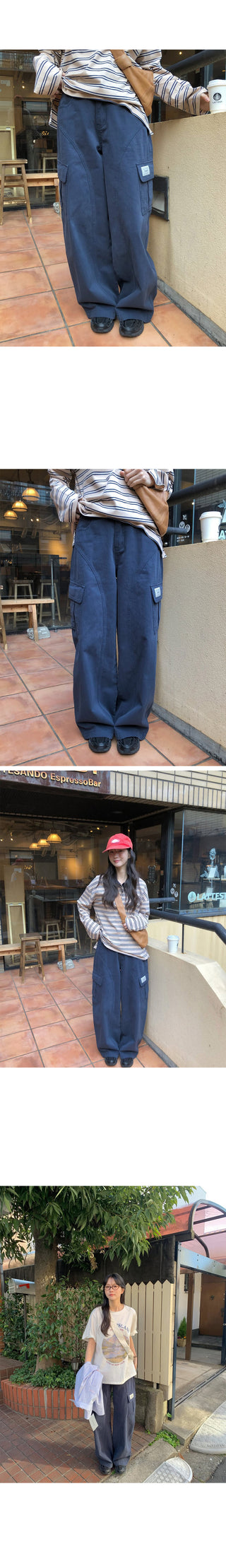Multi-panel cargo pants