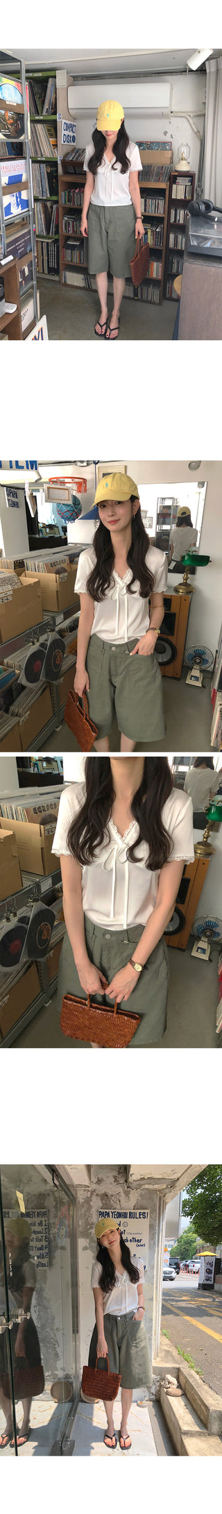 [2 colors] Bermuda Cotton Pants
