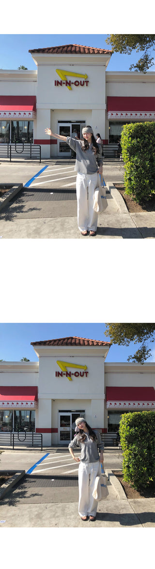 Wide cotton pants
