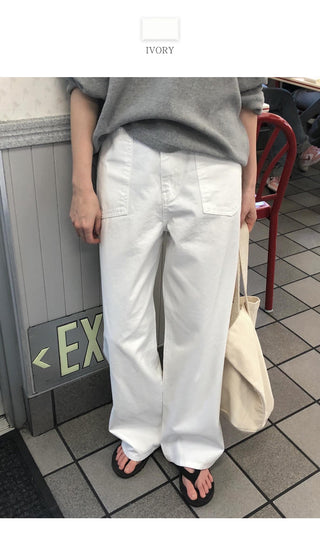 Wide cotton pants