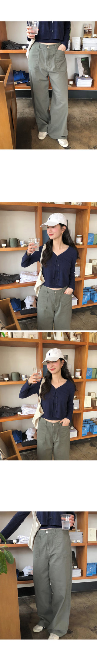 Wide cotton pants
