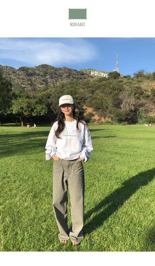 Wide cotton pants