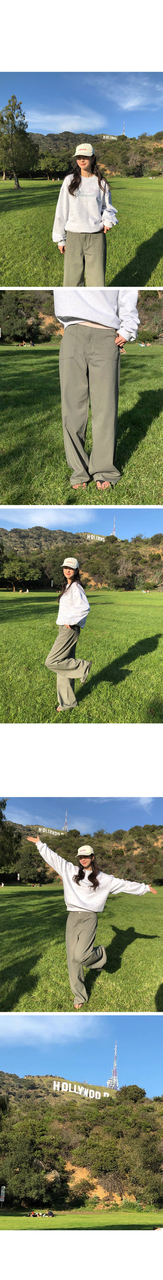 Wide cotton pants