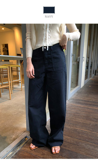 Wide cotton pants