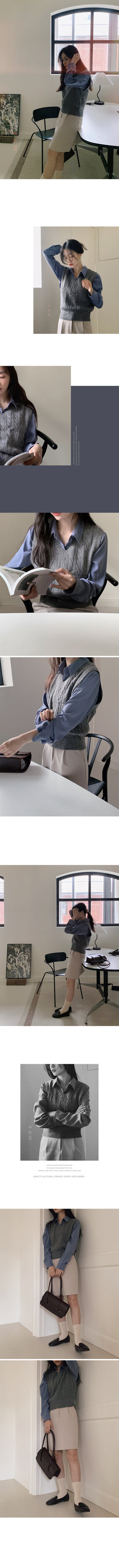 Cable knit vest - 4 colors