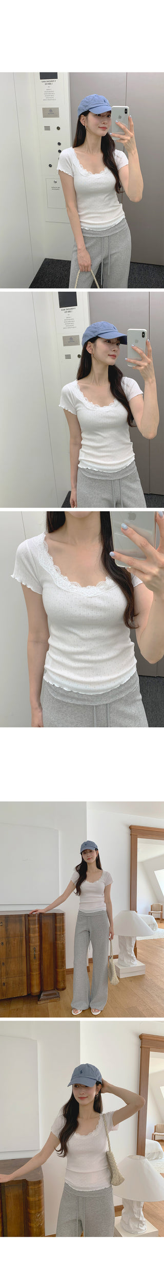 [3 colors] V-neck twist back lace sleeveless blouse bustier
