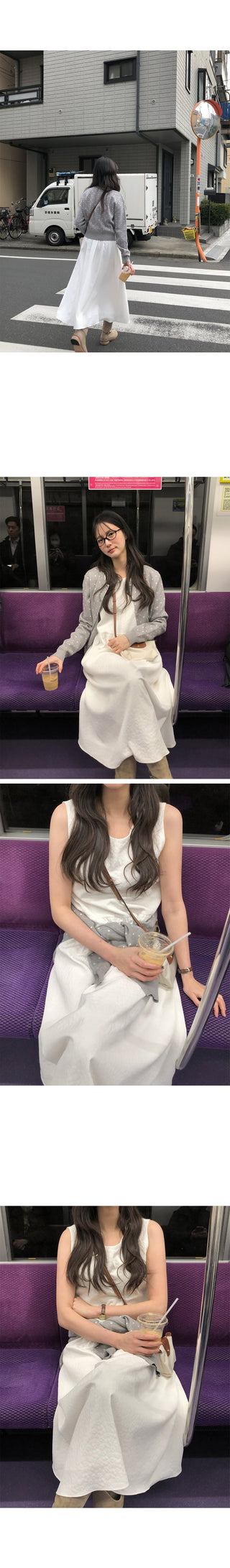 (2 colors) Layered Camisole Dress