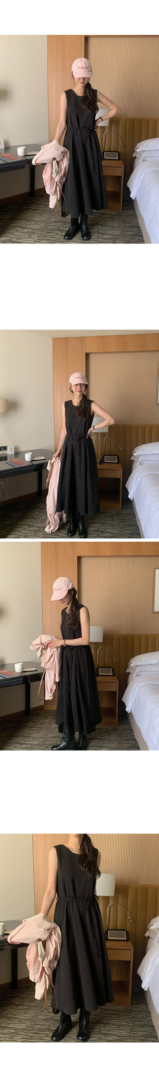 (2 colors) Layered Camisole Dress