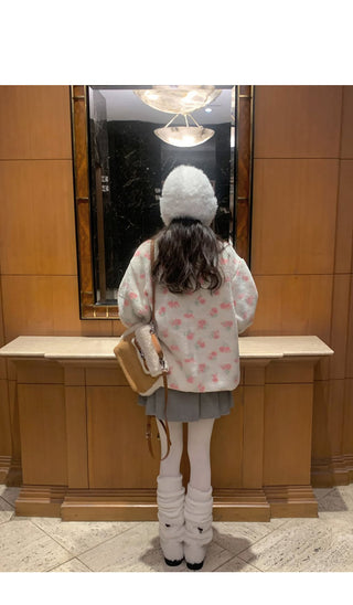 Flower fleece jacket