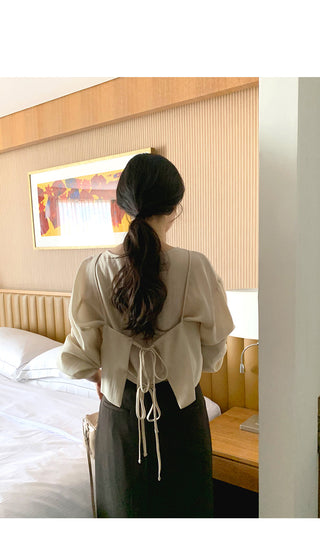 (set) Tencel bustier blouse set