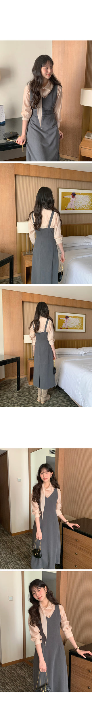 V-neck bustier dress