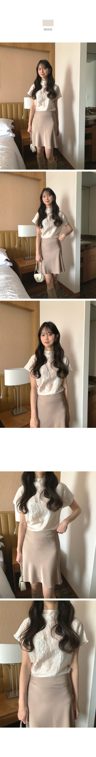 [6 colors] Satin Mini Skirt