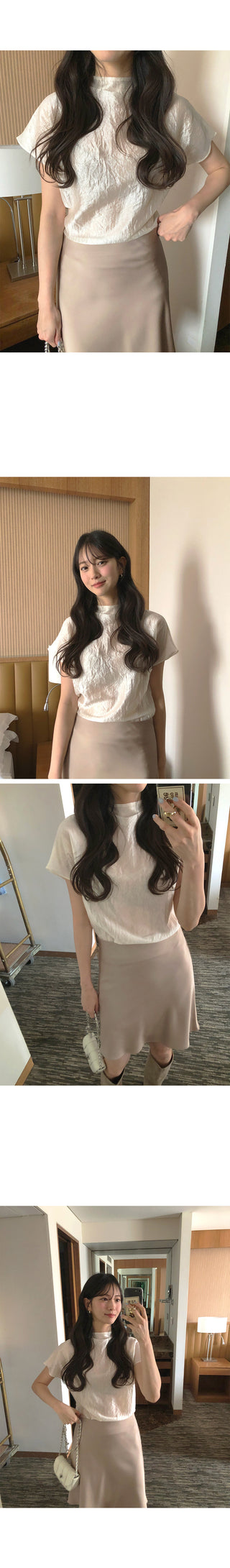 [6 colors] Satin Mini Skirt