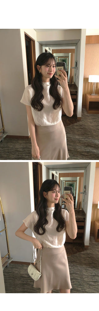 [6 colors] Satin Mini Skirt