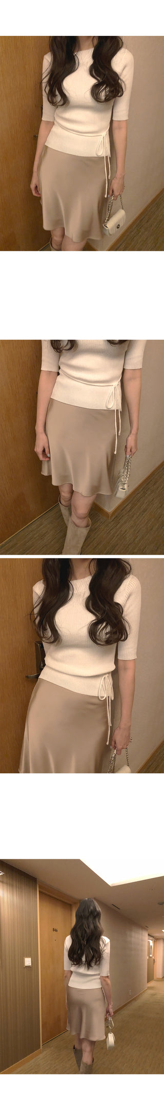 [6 colors] Satin Mini Skirt