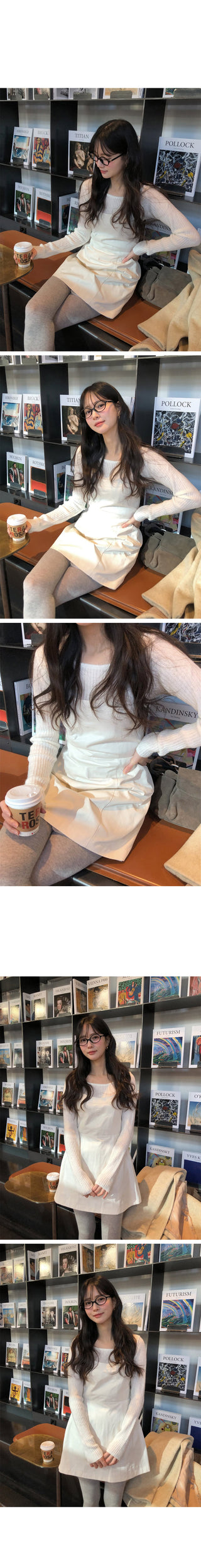 (3 colors) Boat Neck Mohair Knit